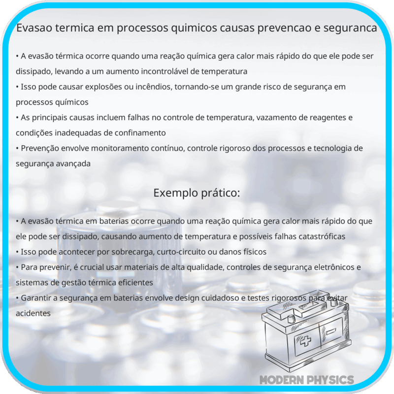 Evasão Térmica em Processos Químicos | Causas, Prevenção e Segurança