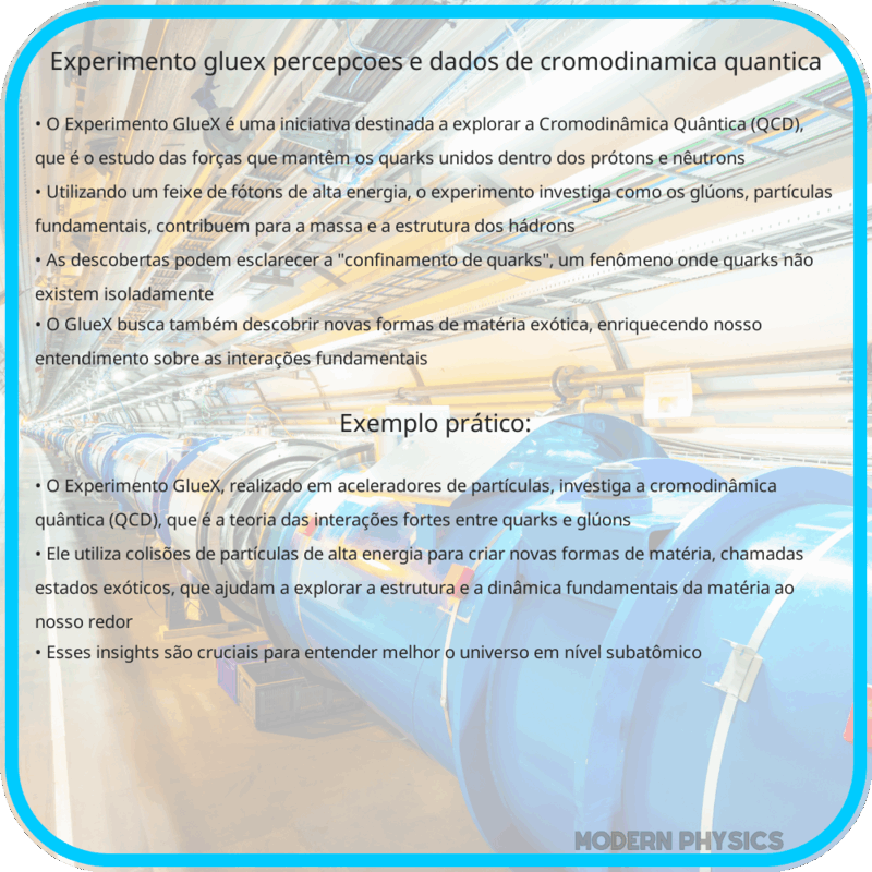 Experimento GlueX | Percepções e Dados de Cromodinâmica Quântica