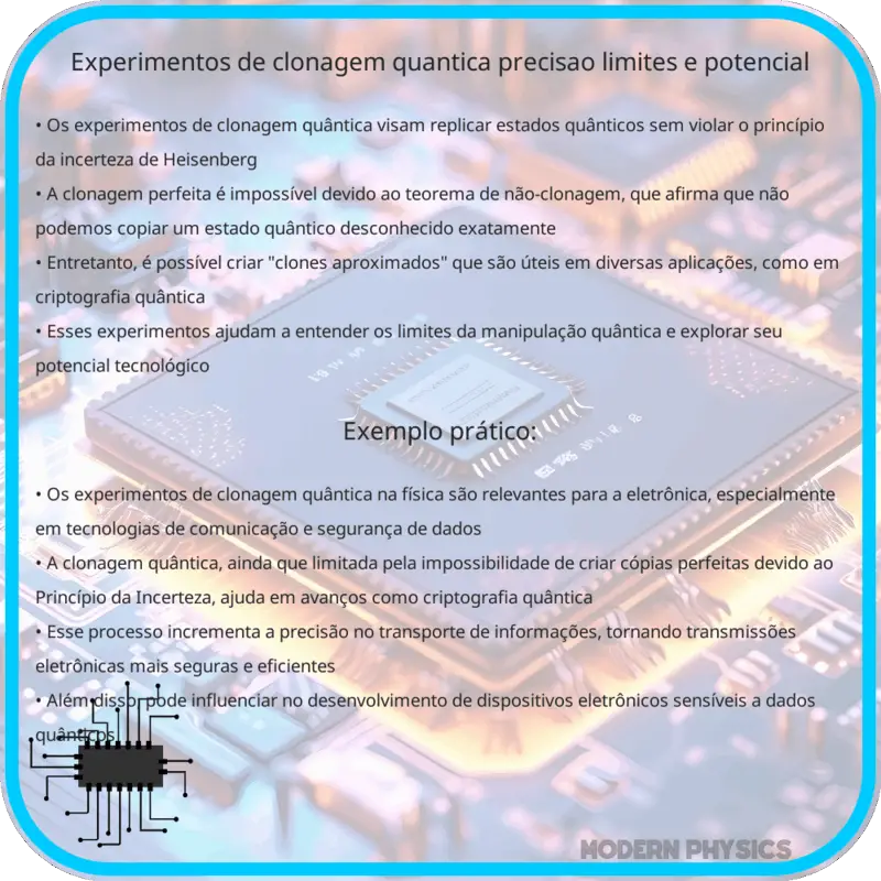 Experimentos de Clonagem Quântica | Precisão, Limites e Potencial