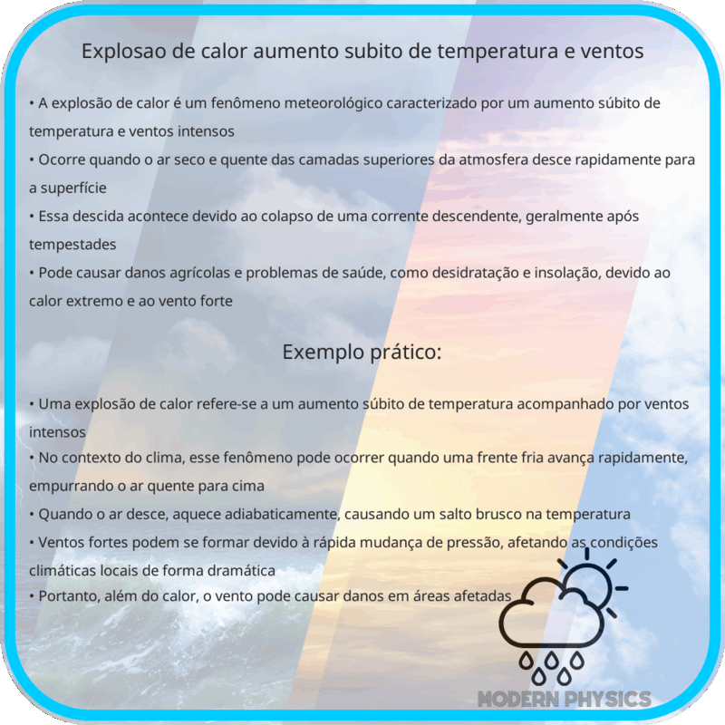 Explosão de Calor | Aumento Súbito de Temperatura e Ventos