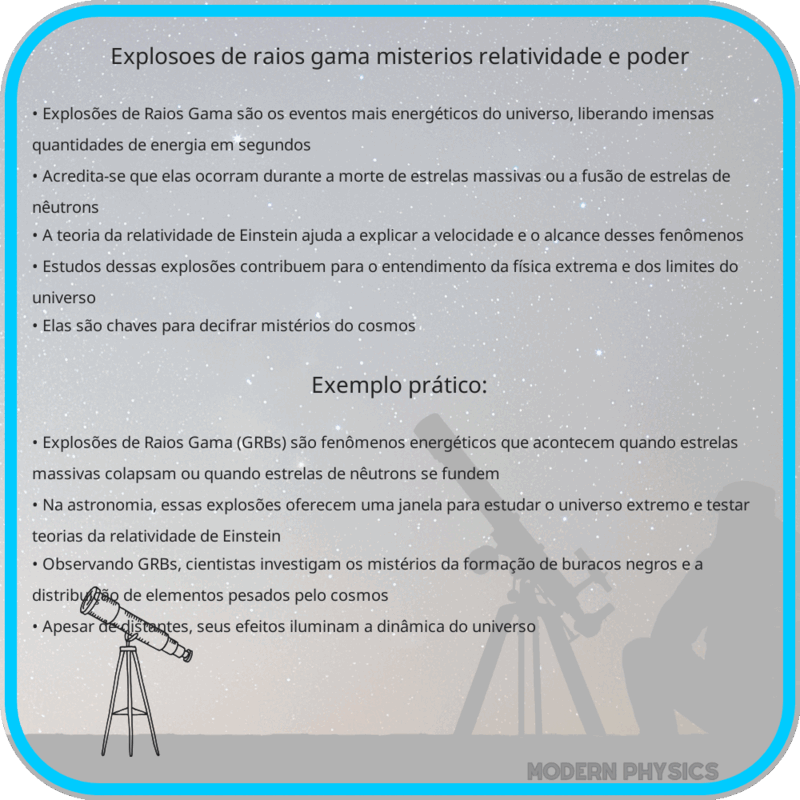 Explosões de Raios Gama | Mistérios, Relatividade e Poder