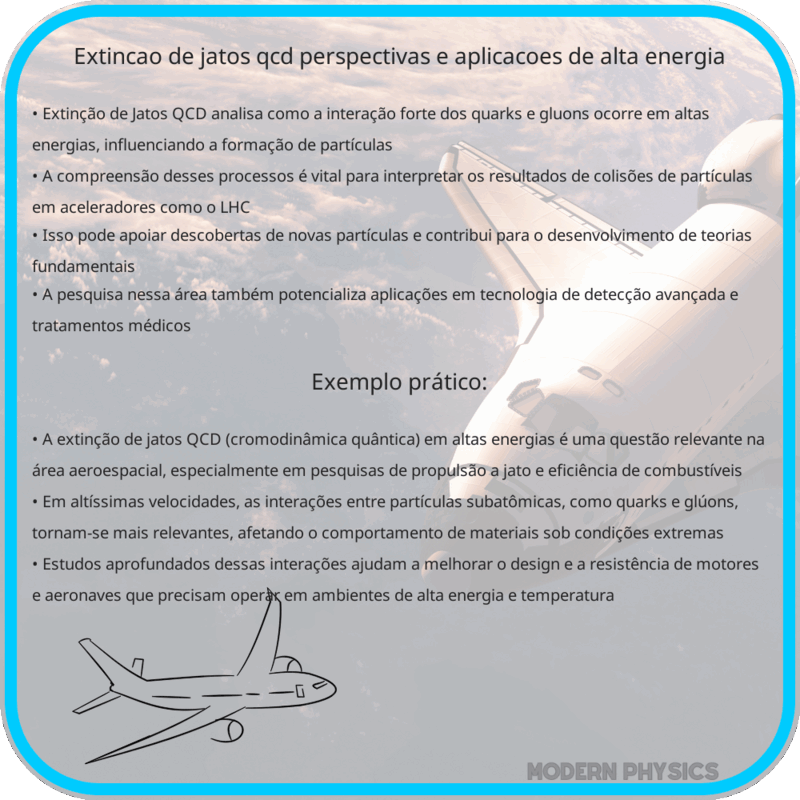 Extinção de Jatos QCD | Perspectivas e Aplicações de Alta Energia
