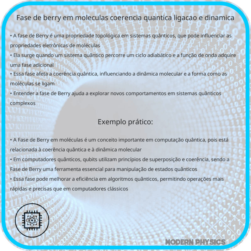 Fase de Berry em Moléculas | Coerência Quântica, Ligação e Dinâmica