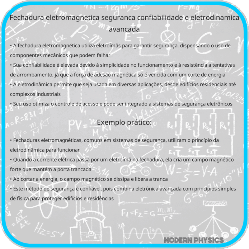 Fechadura Eletromagnética | Segurança, Confiabilidade e Eletrodinâmica Avançada