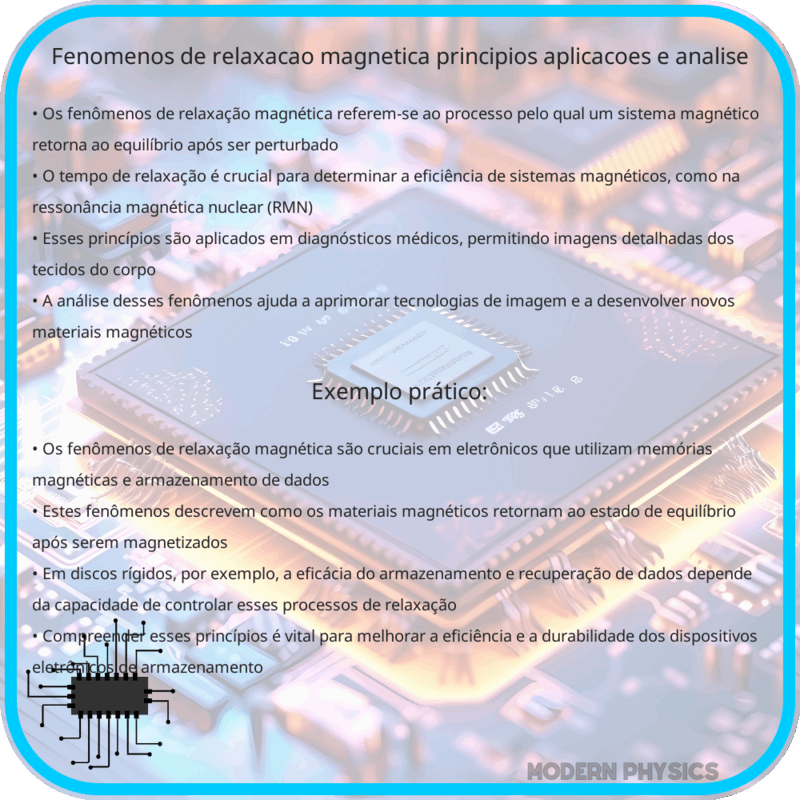 Fenômenos de Relaxação Magnética | Princípios, Aplicações e Análise