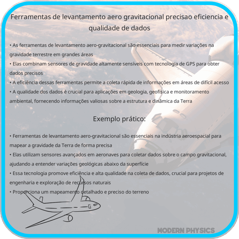 Ferramentas de Levantamento Aero-Gravitacional | Precisão, Eficiência e Qualidade de Dados