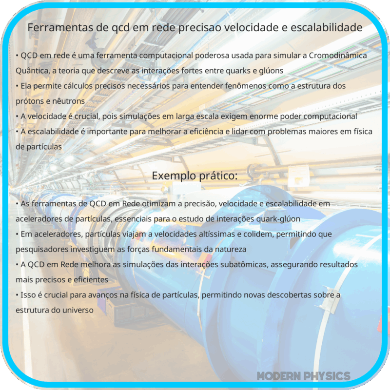 Ferramentas de QCD em Rede | Precisão, Velocidade e Escalabilidade