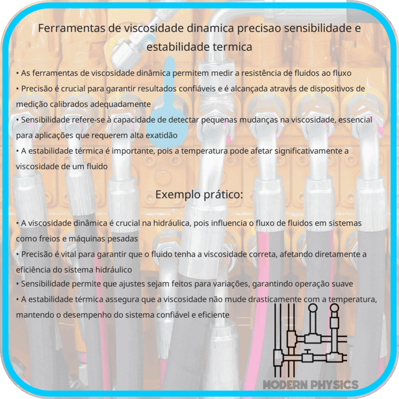 Ferramentas de Viscosidade Dinâmica | Precisão, Sensibilidade e Estabilidade Térmica