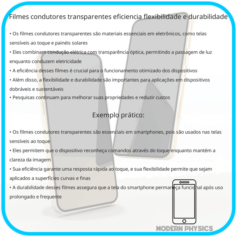 Filmes Condutores Transparentes | Eficiência, Flexibilidade e Durabilidade