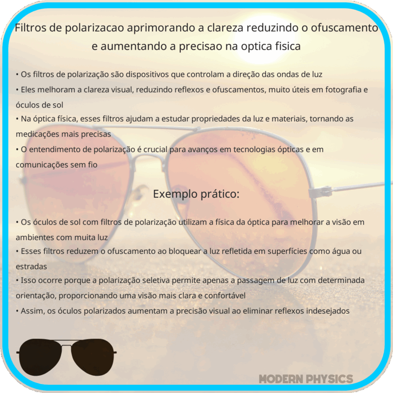 Filtros de Polarização | Aprimorando a Clareza, Reduzindo o Ofuscamento e Aumentando a Precisão na Óptica Física