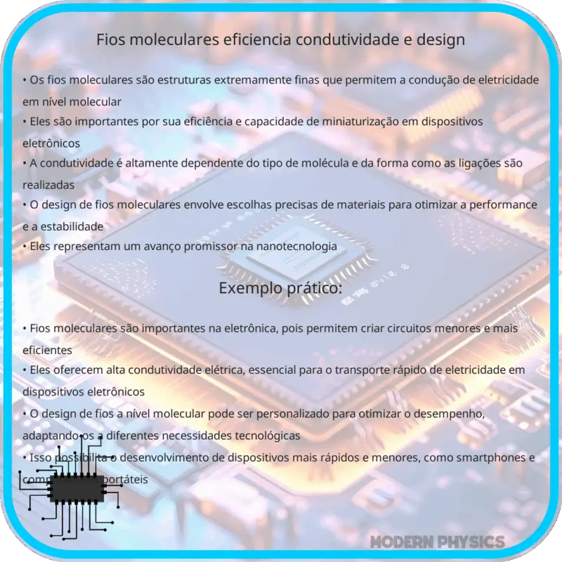 Fios Moleculares | Eficiência, Condutividade e Design