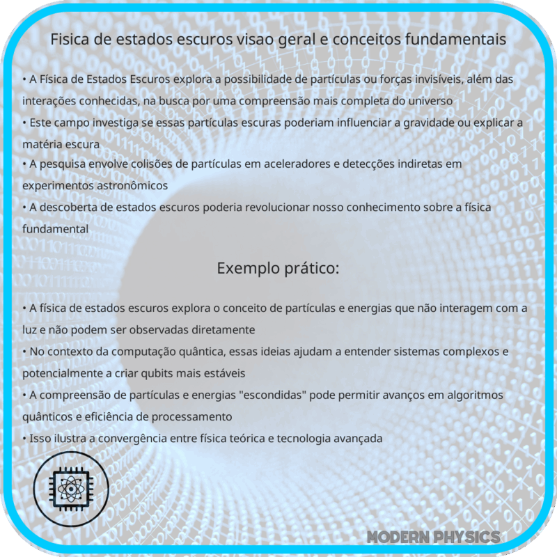 Física de Estados Escuros | Visão Geral e Conceitos Fundamentais