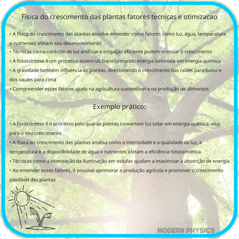 Física do Crescimento das Plantas | Fatores, Técnicas e Otimização