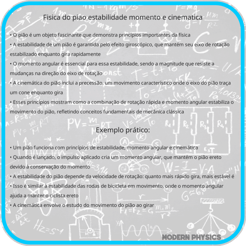 Física do Pião | Estabilidade, Momento e Cinemática