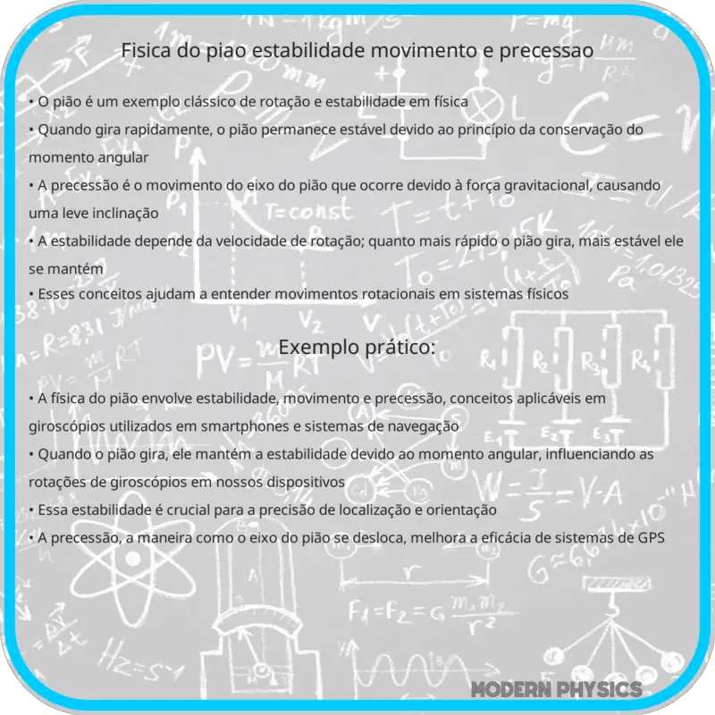 Física do Pião | Estabilidade, Movimento e Precessão