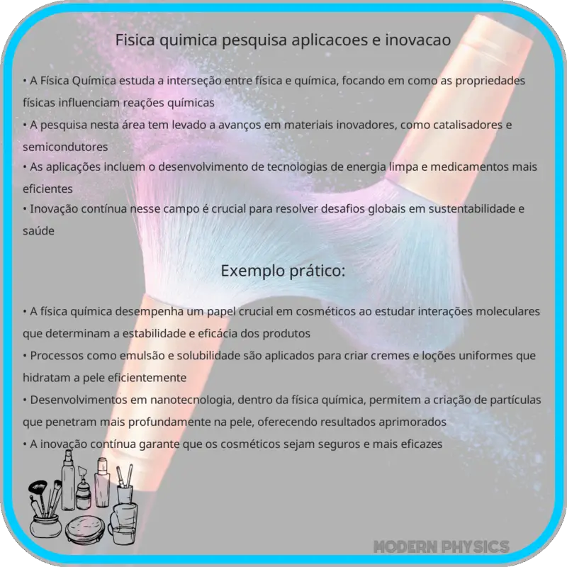 Física Química | Pesquisa, Aplicações e Inovação
