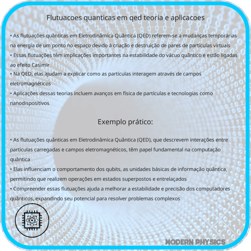 Flutuações Quânticas em QED: Teoria e Aplicações
