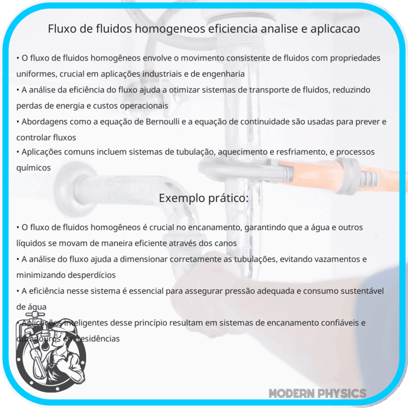 Fluxo de Fluidos Homogêneos | Eficiência, Análise e Aplicação