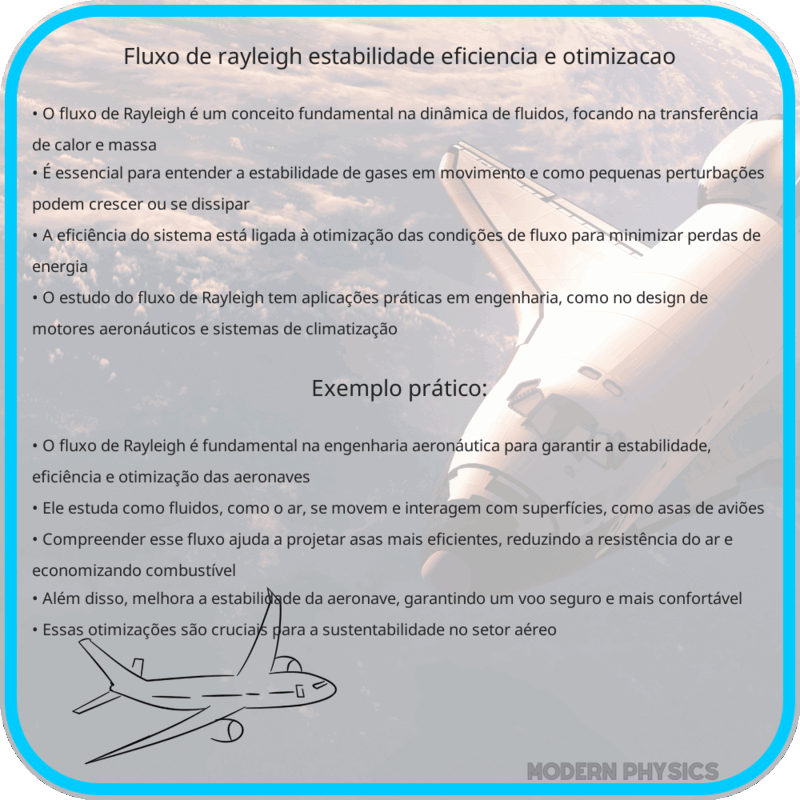 Fluxo de Rayleigh | Estabilidade, Eficiência e Otimização