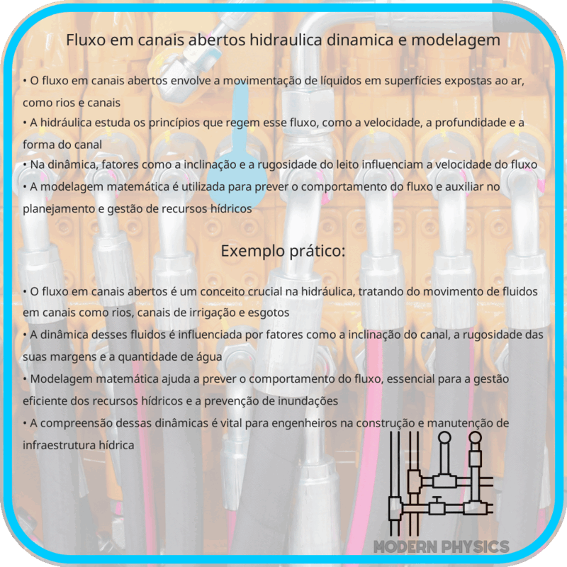 Fluxo em Canais Abertos | Hidráulica, Dinâmica e Modelagem