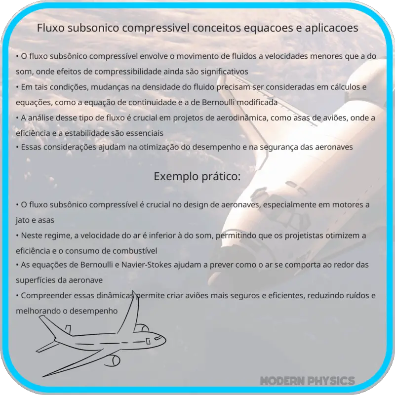 Fluxo Subsônico Compressível | Conceitos, Equações e Aplicações