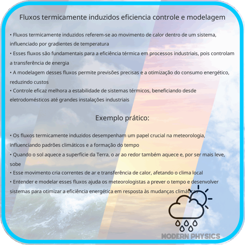 Fluxos Termicamente Induzidos | Eficiência, Controle e Modelagem