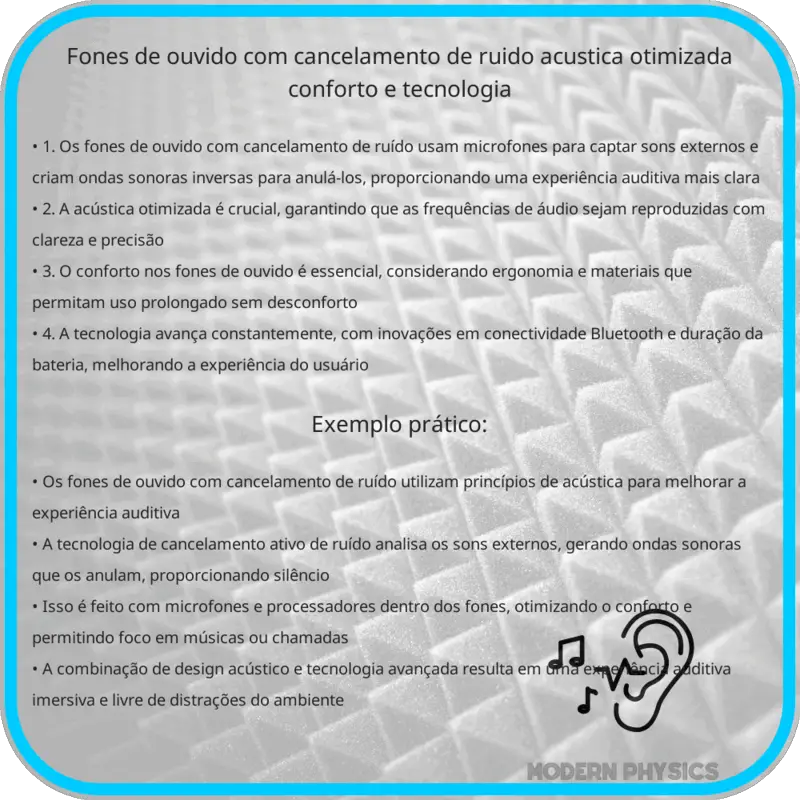 Fones de Ouvido com Cancelamento de Ruído | Acústica Otimizada, Conforto e Tecnologia