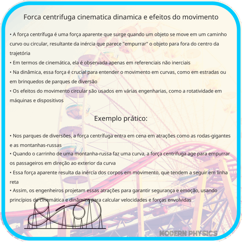 Força Centrífuga | Cinemática, Dinâmica e Efeitos do Movimento