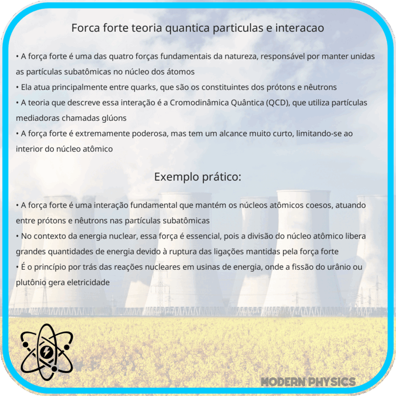 Força Forte: Teoria Quântica, Partículas e Interação