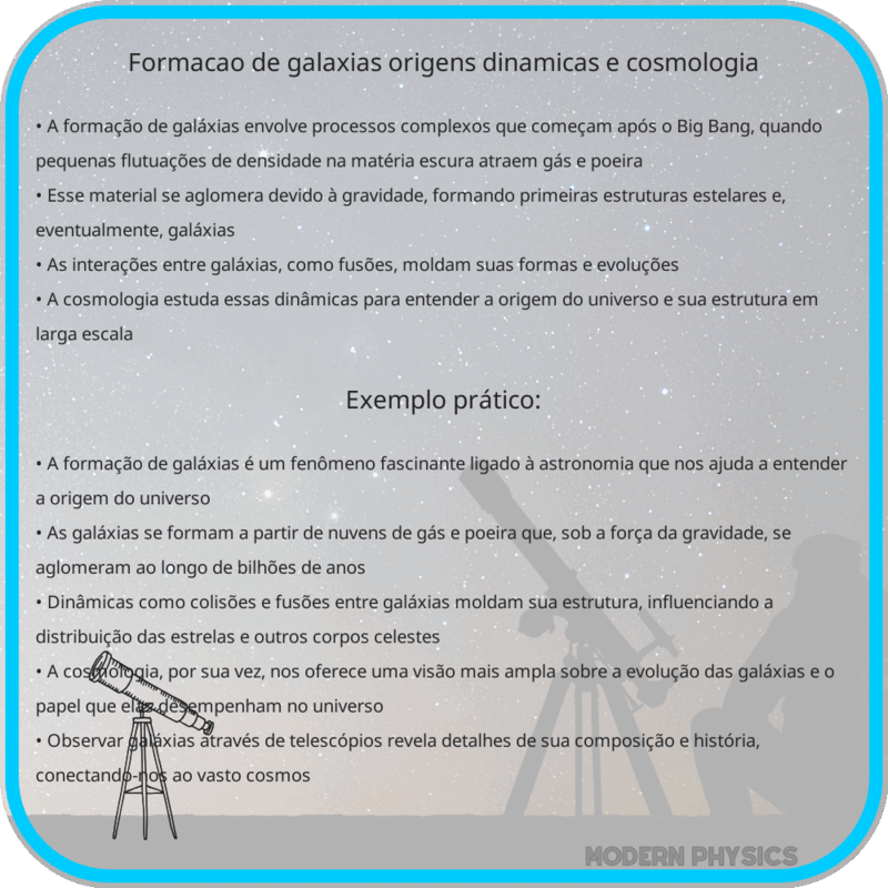 Formação de Galáxias | Origens, Dinâmicas e Cosmologia