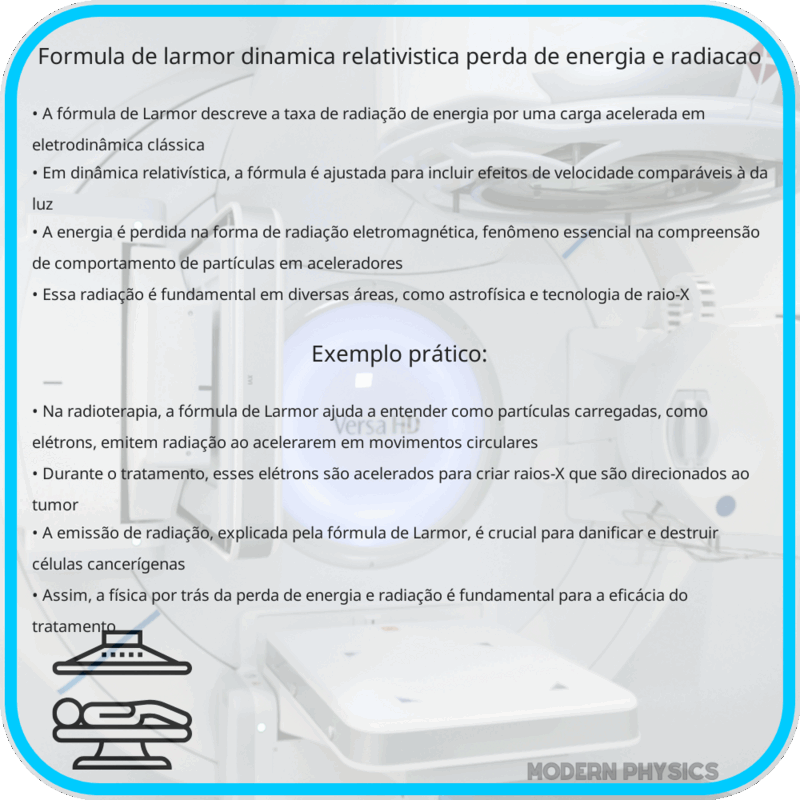 Fórmula de Larmor | Dinâmica Relativística, Perda de Energia e Radiação
