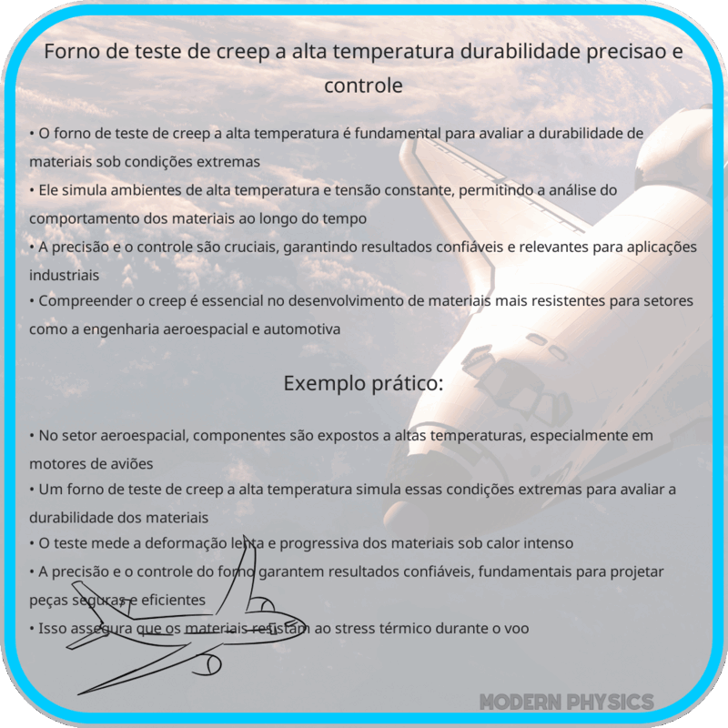 Forno de Teste de Creep a Alta Temperatura | Durabilidade, Precisão e Controle