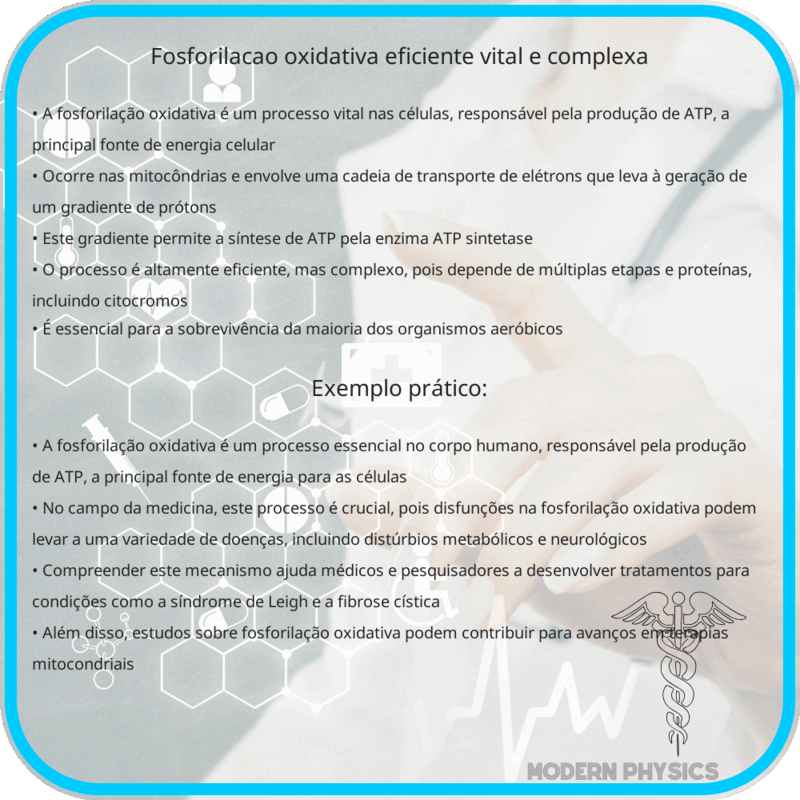 Fosforilação Oxidativa: Eficiente, Vital e Complexa