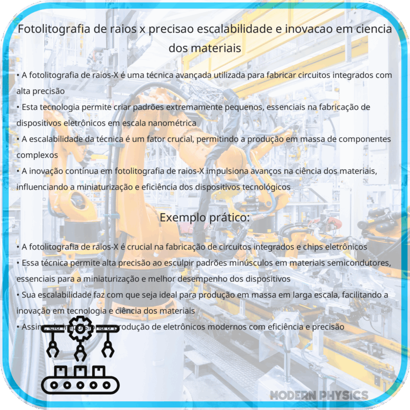 Fotolitografia de Raios-X: Precisão, Escalabilidade e Inovação em Ciência dos Materiais