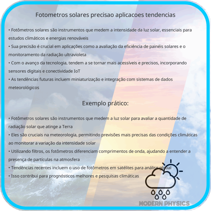 Fotômetros Solares | Precisão, Aplicações & Tendências