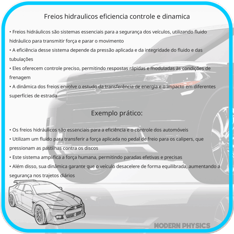 Freios Hidráulicos | Eficiência, Controle e Dinâmica