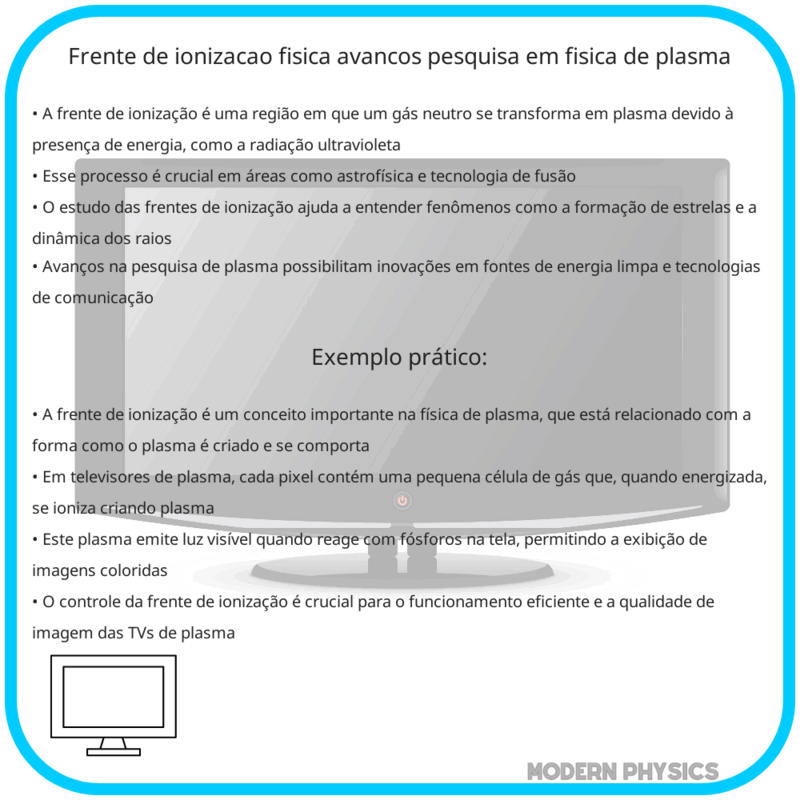Frente de Ionização | Física, Avanços & Pesquisa em Física de Plasma