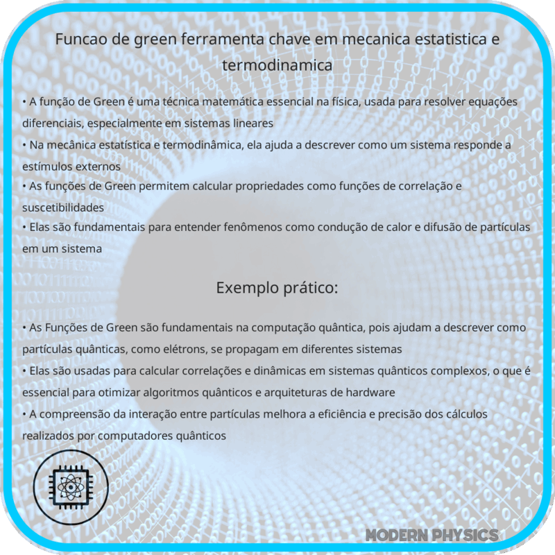 Função de Green | Ferramenta-chave em Mecânica Estatística e Termodinâmica