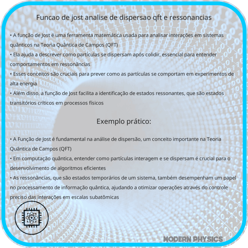 Função de Jost | Análise de Dispersão, QFT e Ressonâncias