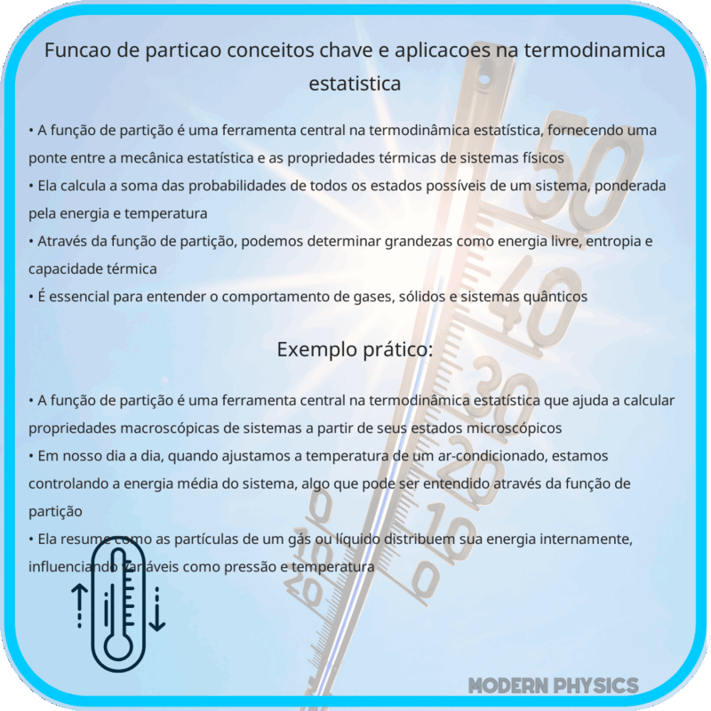 Função de Partição | Conceitos Chave e Aplicações na Termodinâmica Estatística