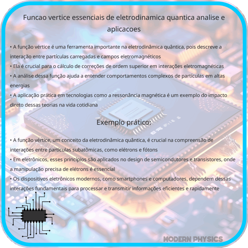 Função Vértice | Essenciais de Eletrodinâmica Quântica, Análise e Aplicações