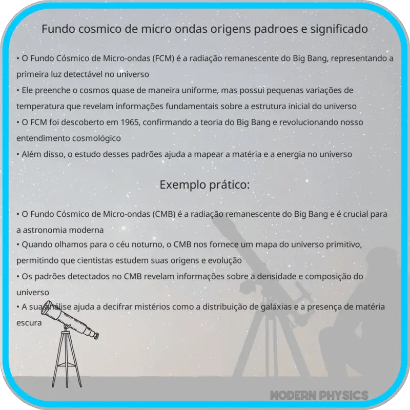 Fundo Cósmico de Micro-ondas | Origens, Padrões e Significado