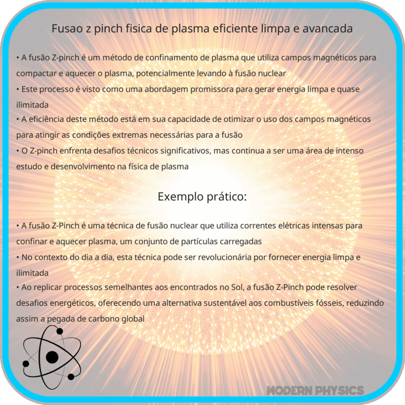 Fusão Z-Pinch | Física de Plasma Eficiente, Limpa e Avançada