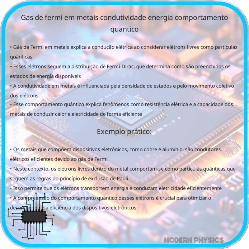 Gás de Fermi em Metais | Condutividade, Energia & Comportamento Quântico