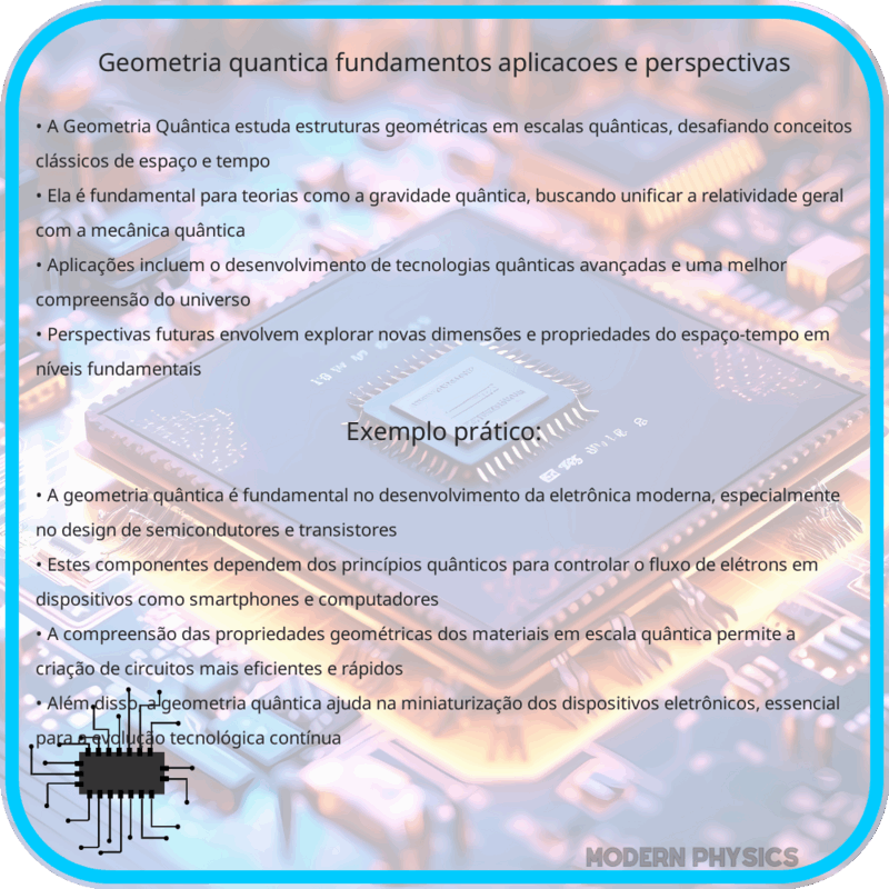 Geometria Quântica | Fundamentos, Aplicações e Perspectivas