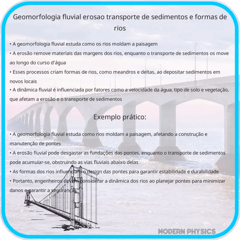 Geomorfologia Fluvial | Erosão, Transporte de Sedimentos e Formas de Rios