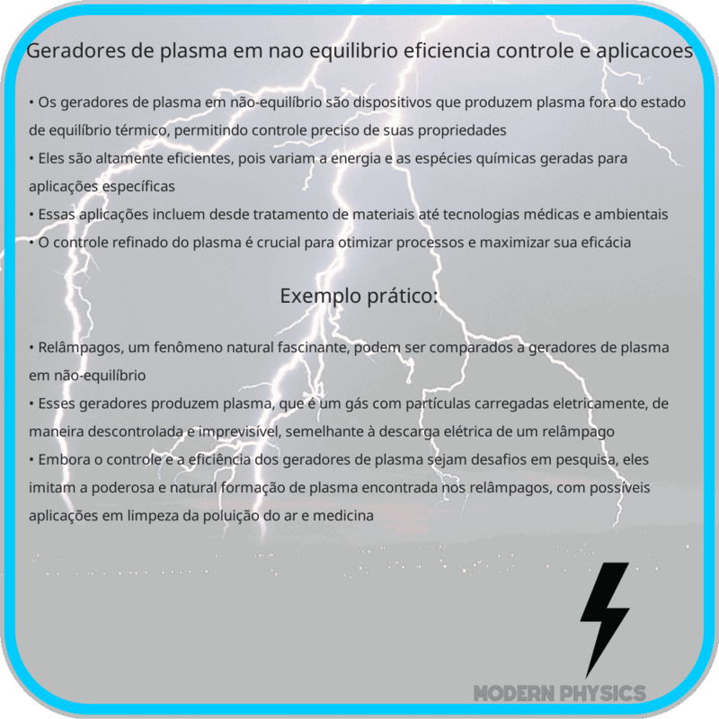 Geradores de Plasma em Não-Equilíbrio: Eficiência, Controle e Aplicações