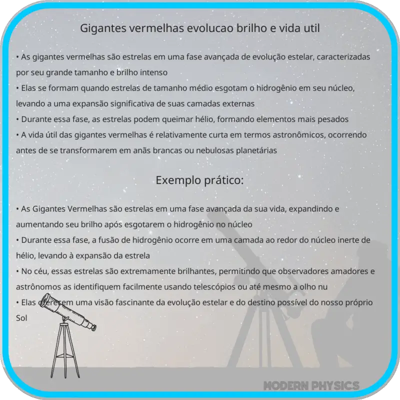 Gigantes Vermelhas | Evolução, Brilho e Vida Útil