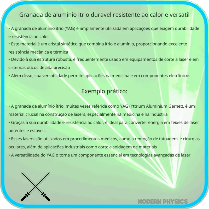 Granada de Alumínio Ítrio | Durável, Resistente ao Calor e Versátil