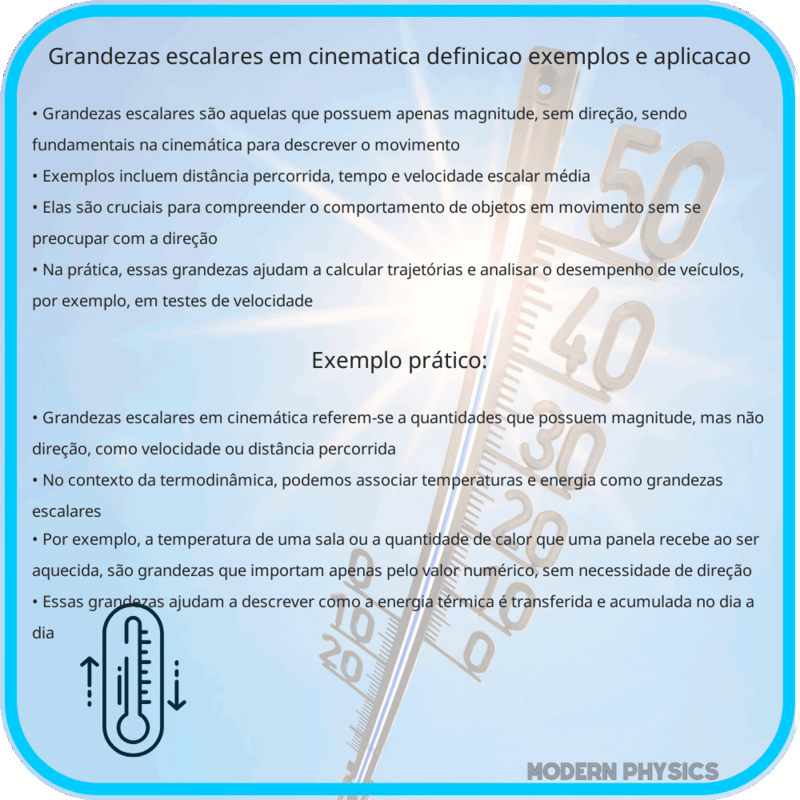 Grandezas Escalares em Cinemática | Definição, Exemplos e Aplicação